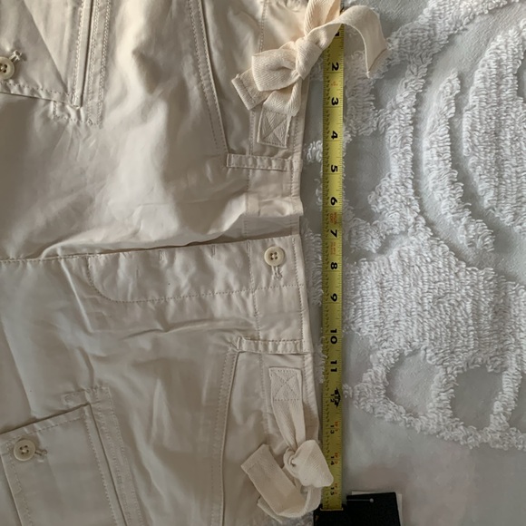 NWT Ralph Lauren Shorts: Cream Color, Front & Back Pockets, Waist Ties, 8P - Picture 11 of 14